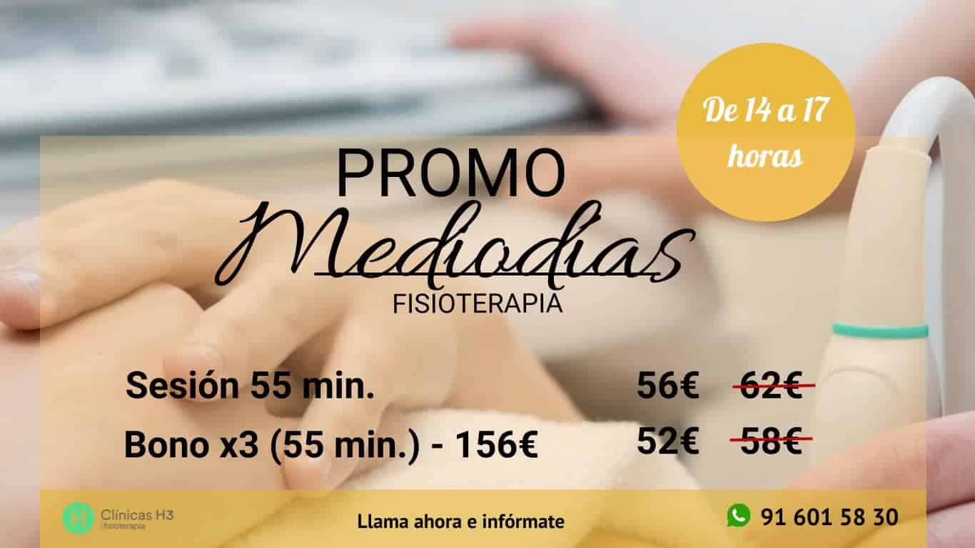 Promoción fisioterapia en Clínicas H3 Caamaño en Chamartín