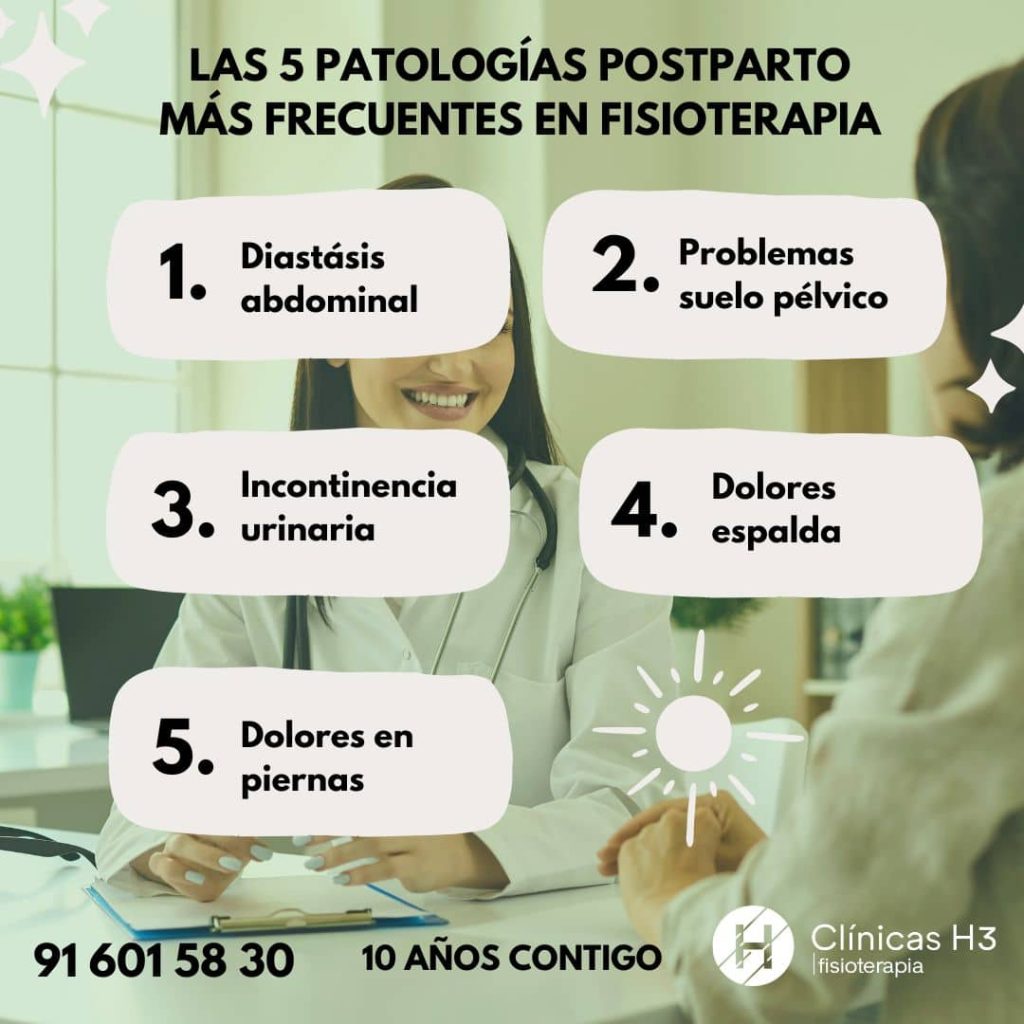 Listado de patologías en fisioterapia que ocurren después del embarazo